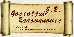 Gostoljub Radovanović vizit kartica
